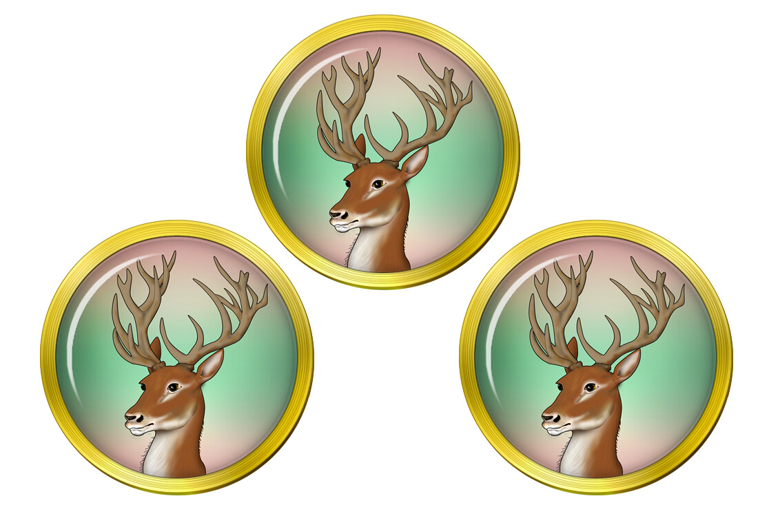 Stag's Head Golf Ball Markers