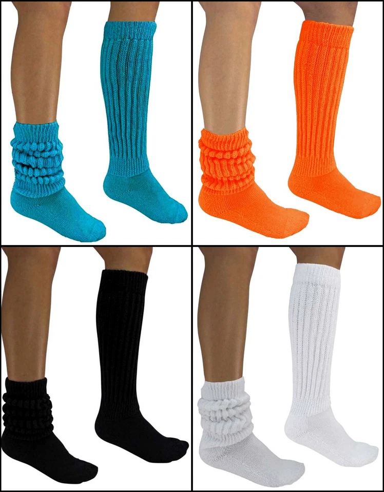 Turquoise Slouch Knee Socks Scrunch Women Hooters Uniform Warm halloween costume - Image 3 of 3