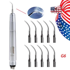 Dental Ultrasonic Air Perio Scaler Handpiece Hygienist / 10*Tips fit EMS G6 UPS