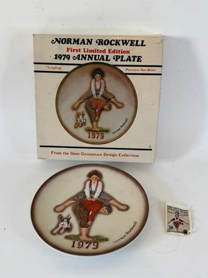 Norman Rockwell 1979 Leapfrog 3D Relief Plate First Limited Edition Annual 7.5''