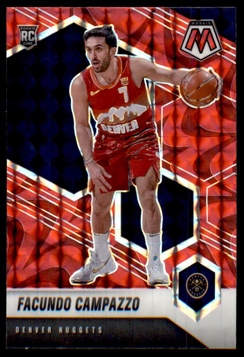 2020-21 Panini Mosaic #237 Facundo Campazzo Mosaic Reactive Red Rookie