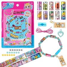 Bracelet Making Kit 100 Pcs DIY Beads and Charm Craft Set for Jewelry Making