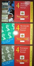 1998 GB Royal Mail 4x Postcard, 4x Europe, 4x Worldwide Airmail Stamp Booklets