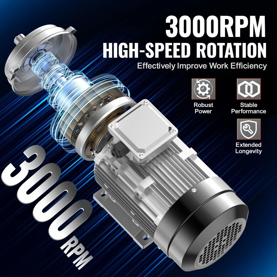 Motor Eléctrico 3000 RPM CA 230/400 V 9,5/3,5 A 1,5 kW 300 x 175 x 215 mm - Imagen 3 de 4