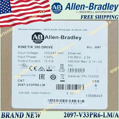 Brand New AB 2097-V33PR6-LM/A Kinetix 350 Single Axis Servo Drive US Free Ship