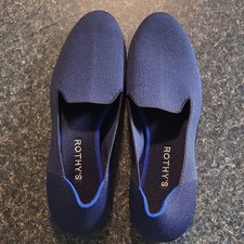 Rothy s Women s Knit Slip-On Lounge Loafer Flats Blue US 9.5