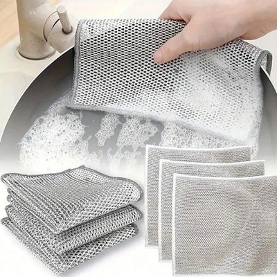 Pieces Dishwashing Cloth Premium Metal Wire Multipurpose Dishwashing Cleaning