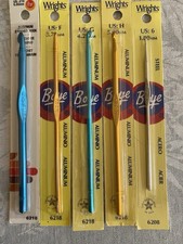 LOT NEW Crochet Hooks Needles Steel Aluminum Wrights Boye 6 F G H J USA