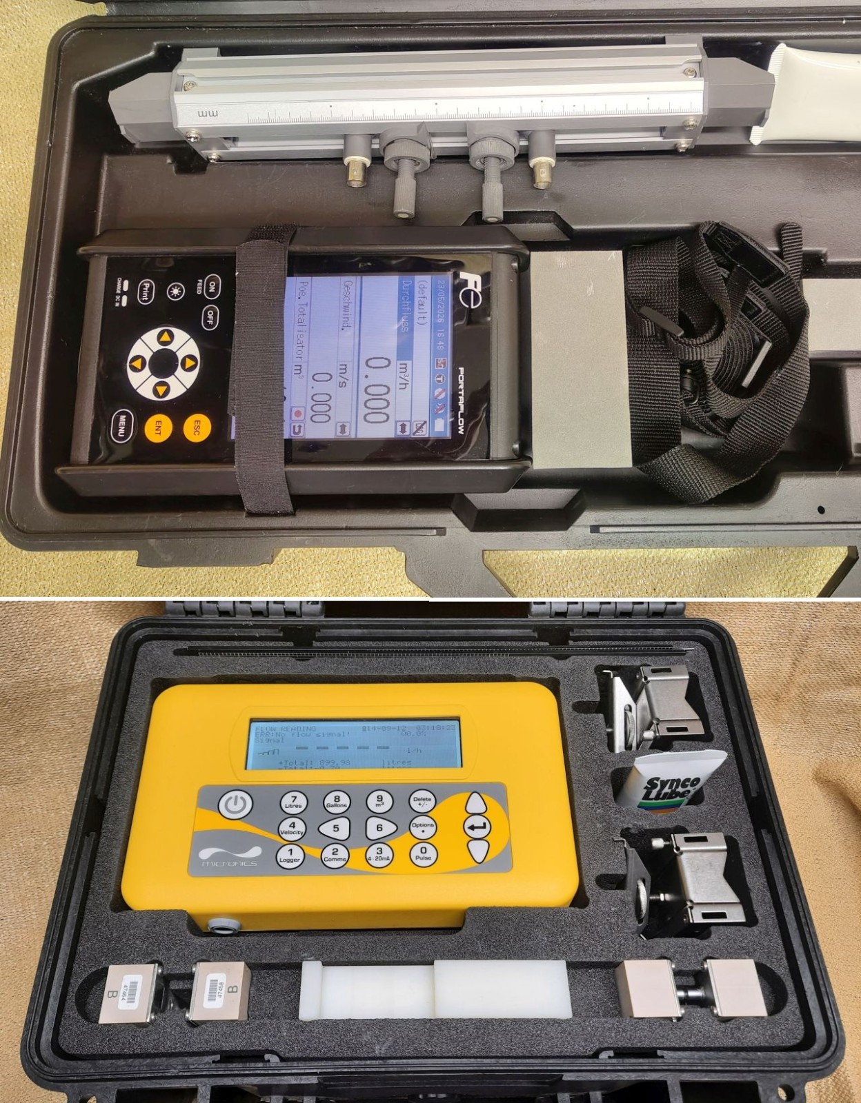 Im Dialog: Clamp on Ultraschall Durchfluss Messgerät  ( ultrasonic flowmeter )