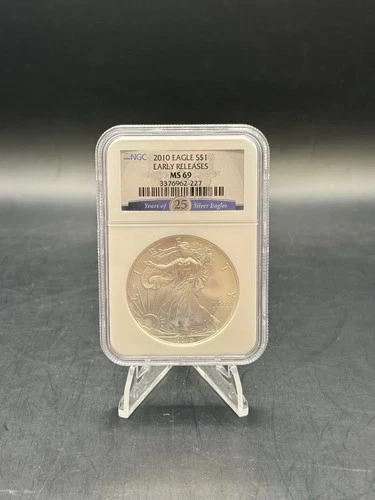 2010 S$1 American Silver Eagle Early Release NGC MS69
