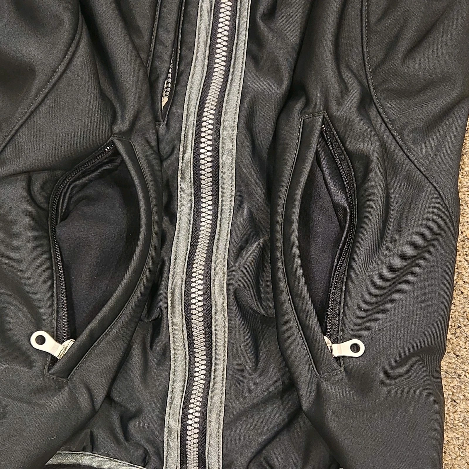 Phenix Mock Neck Midweight Sleeveless Zipper Pockets Ski Vest, Medium, Black EUC - product detail image 6