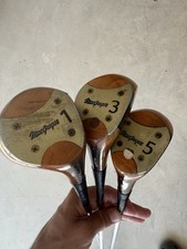 MacGregor Jack Nicklaus Golden Bear Vintage Righty Golf Clubs 1, 3, 5 Wood