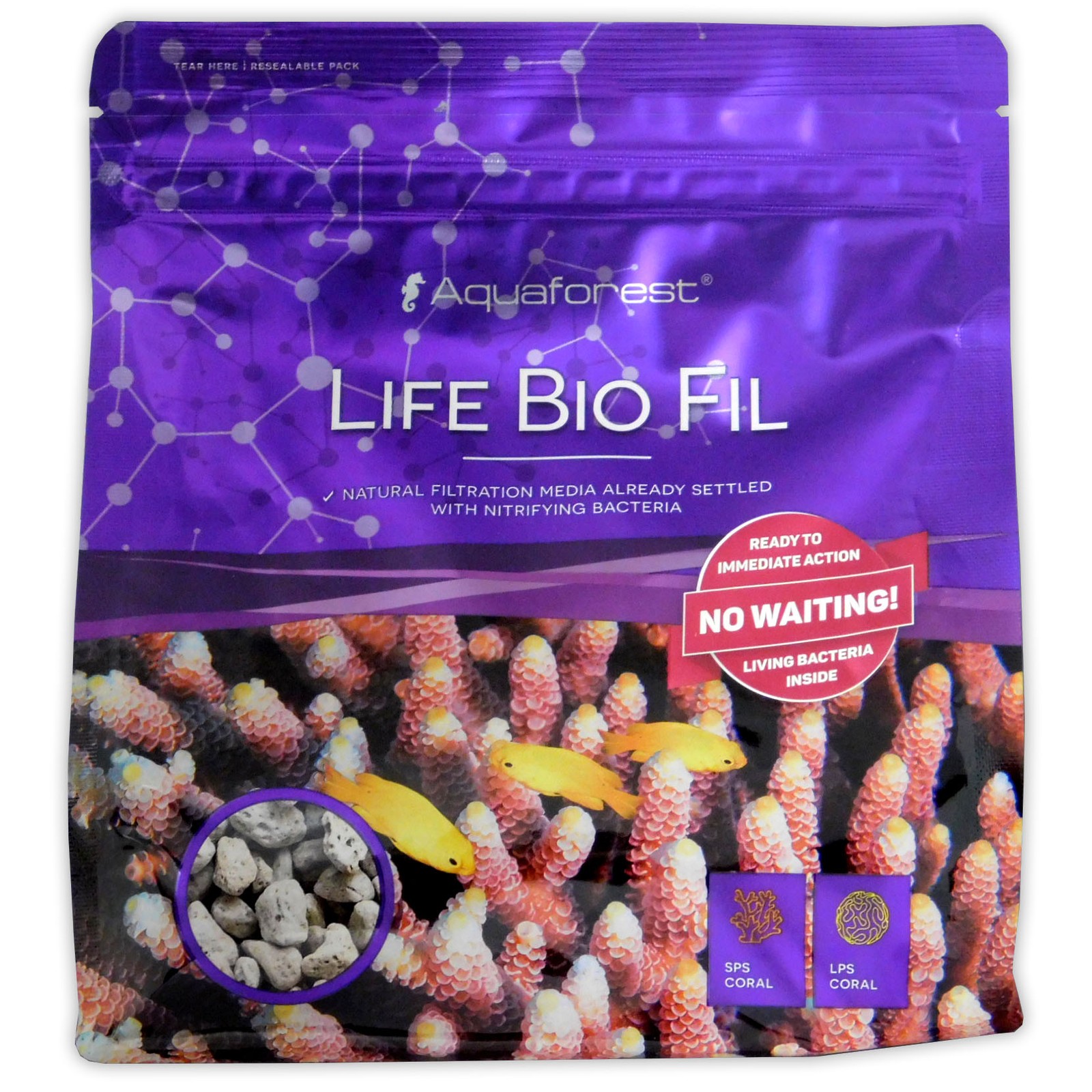 AQUAFOREST LIFE BIO FIL 1.2L LIVE BACTERIA FILTER MEDIA AQUARIUM FISH TANK