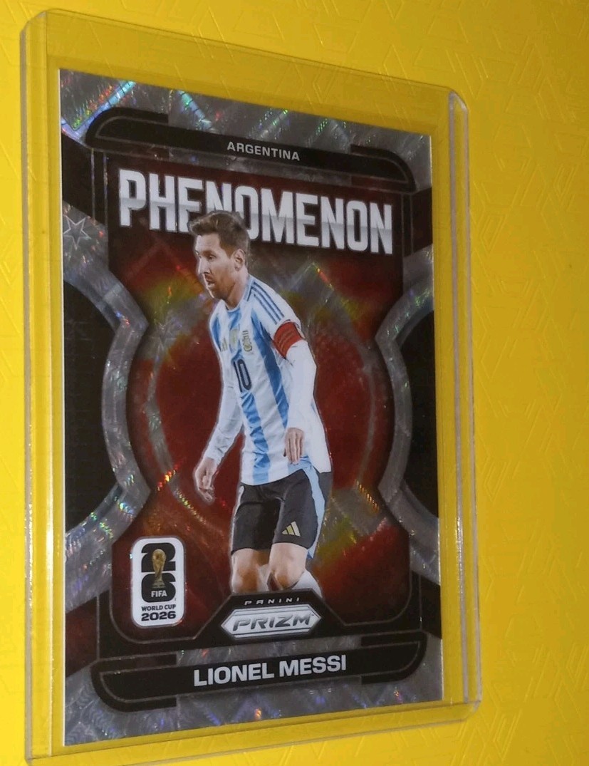 2026 Panini Prizm World Cup LIONEL MESSI #19 Phenomenon Celestial Lattice JS1 view 3