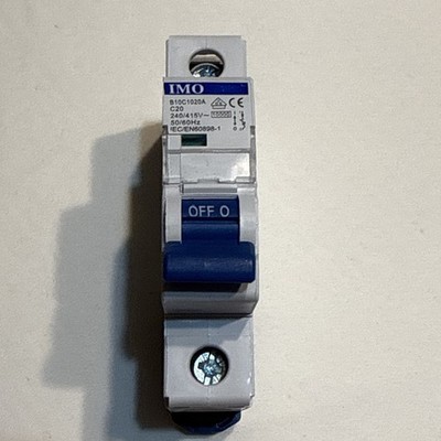 IMO MCB B10C1020A 1-POLIG TYP C 20A 240/415V Leitungsschutzschalter UNBENUTZT