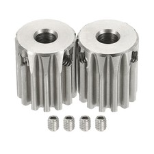 2 Pcs 5mm Bore 304 Stainless Steel 1 Mod 13T Spur Gear RC Car Pinion Gear