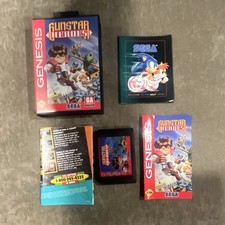 Gunstar Heroes Sega Genesis Complete Manual/Artwork CIB Tested