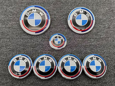 7pcs 50th Anniversary Roundel Hood Trunk Wheel Cap Emblem Badge W Grommets