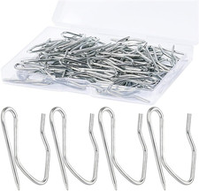 58PCS Curtain Hooks for Drapes, Premium 1.25IN Rustproof Drapery Hooks Pins for