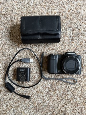 Olympus Stylus SZ-15 Digital Camera 24x Optic Zoom w/ Battery & Charger - WORKS!