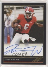 2018 Leaf Ultimate Draft 92 Black Gold 8/25 Javon Wims #BG-JW3 Auto 0h1