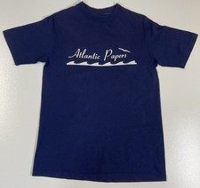 Vintage Atlantic Papers T Shirt Sz M Single Stitch Made In USA Advertising 80s