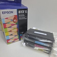 NEW GENUINE - EPSON 812XL FULL SET INK - T812XL-XCS Sealed Bags 2029