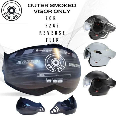 VIPER Replacement Visor for F242 Motorcycle Motorbike Helmet Inner Outer Clear Smoked