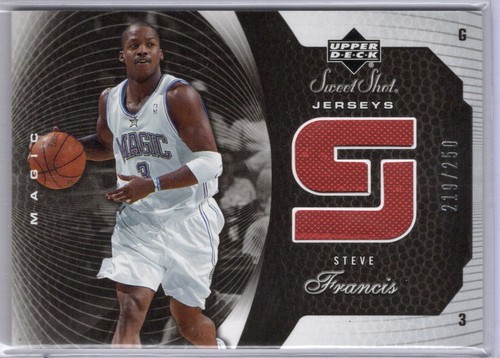 2005-2006 Sweet Shot Basketball Steve Francis Game Used Rockets Jersey Card #d