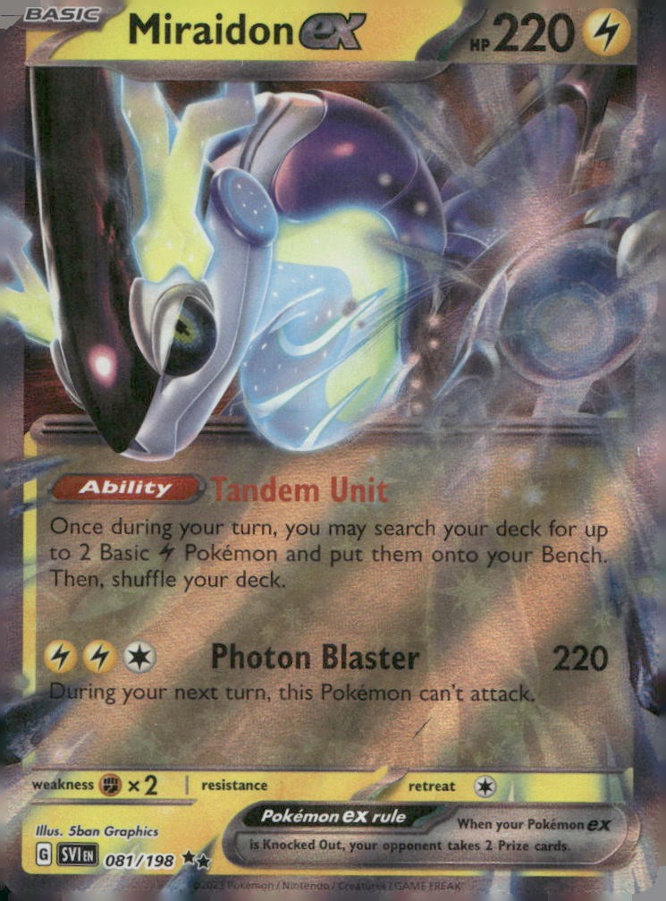 Miraidon ex - 081/198 [SVI - 081/198]PokemonSV01: Scarlet & Violet Base SetNM...