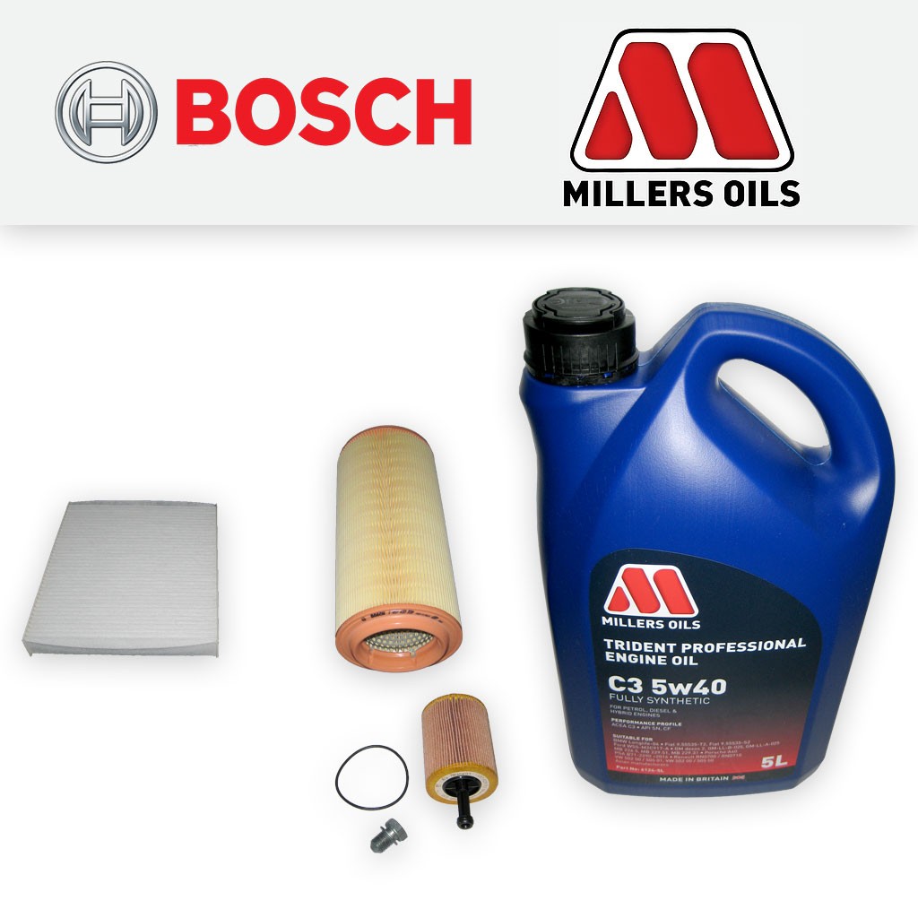 SERVICE KIT for AUDI A2 1.2 1.4 TDI OIL AIR CABIN FILTERS +C3 5w40 OIL 2000-2005