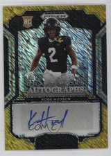 2025 Panini Prizm Draft Picks Gold Shimmer 8/15 Kobe Hudson #DPA-KHN Auto 3hd