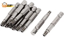 10Pcs 1/4" Hex Shank 5Mm Tip T27 Magnetic S2 Steel Torx Security Screwdr