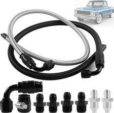 Universal 25Inch AN6 Power Steering Hose Kit Compatible for Chevy C10 LS Swap Co