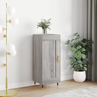 Sideboard Sonoma Eiche Grau 34,5X34X90 Cm Holzwerkstoff Wohnzimmer