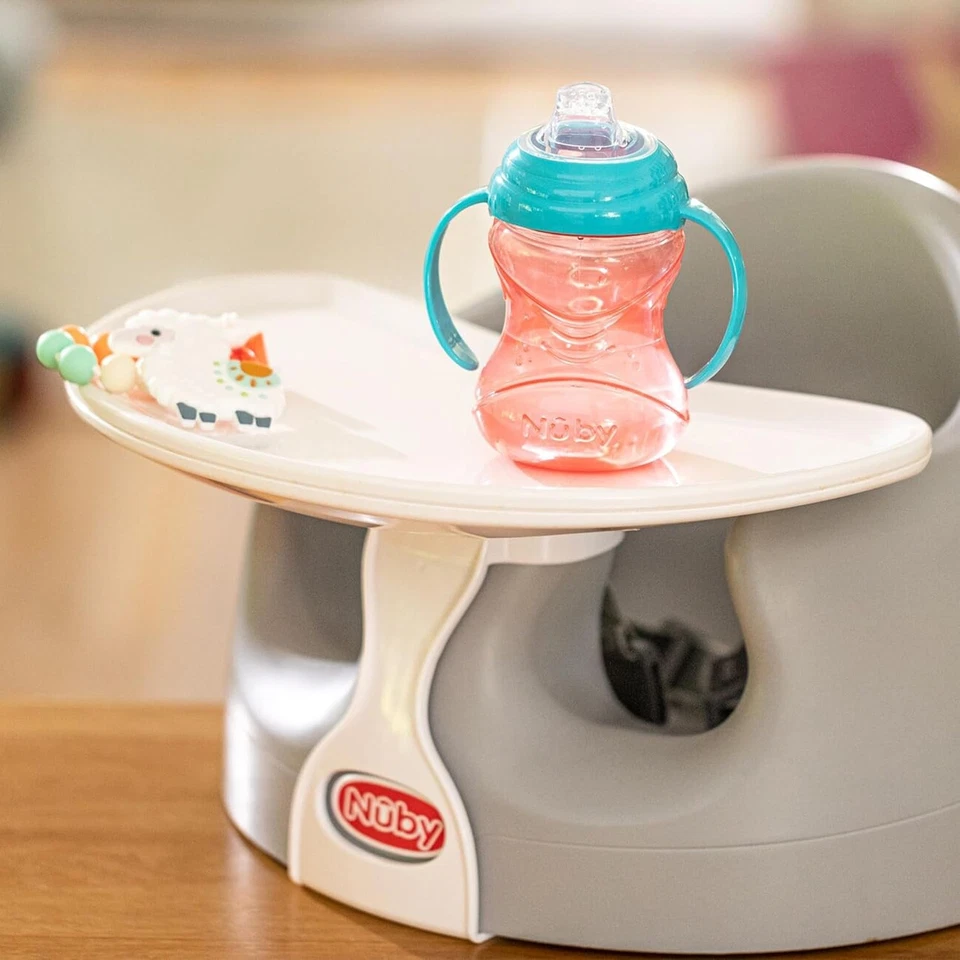 Bandeja de actividad Nuby My Floor Seat - con pestillo de fácil liberación y para limpiar... Foto 3 de 4