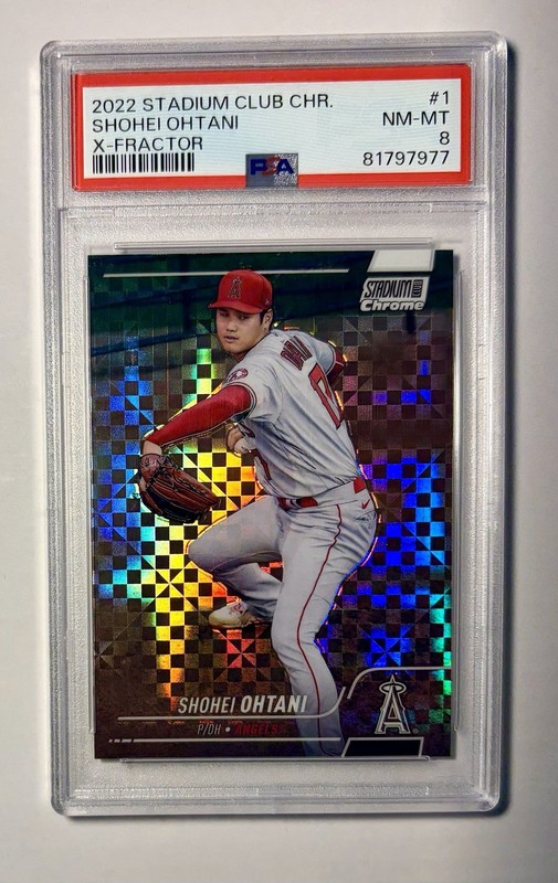 2022 Topps Stadium Club Chrome Shohei Ohtani X Fractor #1 Angels PSA 8