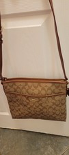 coach signature file crossbody bag