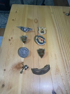 LOT OF 8 VINTAGE MOTORCYCLE PINS