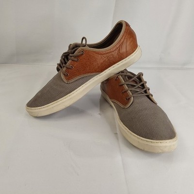 Vans Ludlow Mens Canvas Leather Dress Gray Brown White Skate Shoes Size 10  US | eBay