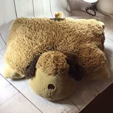 Brown Tan Pillow Pets Puppy Dog Plush Pillow Stuffed Animal 2010 18  x14  x7  