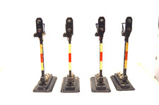 Fleischmann 4 Stück Lichtsignale rot-grün H0 guter Zustand aus Rückbau Fkt.i.O.