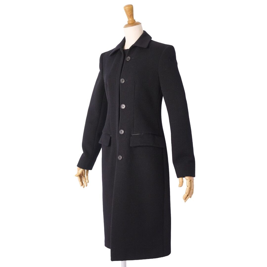 Prada Coat Long Wool Outerwear Womens 38 (equivalent to S) Black Used MOLO-0 thumbnail 5
