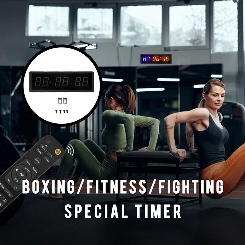 Fitness Timer, Led Intervall Timer, Digitaler Countdown, Uhr an der Wand, F4327 - Bild 3 von 4