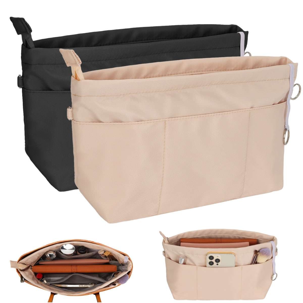 Women’s Travel Handbag Organizer Insert – Multi-Pocket Tote Purse Liner for Bags