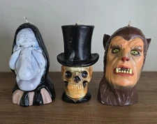 Vintage 1996 Paper Magic Group Halloween Decorative Candles Set of 3