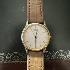 Orologio Vintage Citizen Quartz Uomo Donna Dorato Quadrante Bianco Classico