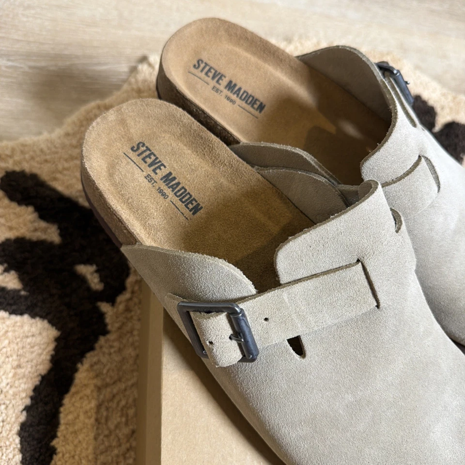 Zueco Steve Madden Para Hombres Wilderr Gamuza Taupe Talla 11 WILD02M1 Foto 4 de 4