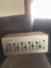 Realistic Stereo Frequency Equalizer 31-1987 Vintage Woodgrain EQ Unit Works