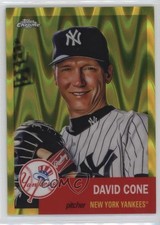 2022 Chrome Platinum Anniversary Yellow RayWave Refractor /250 David Cone 14je